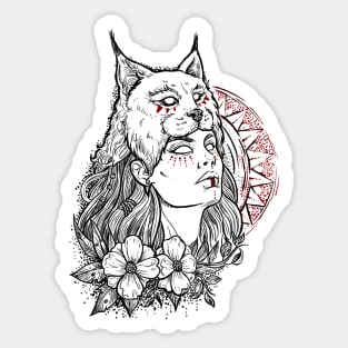 Lynx priestess Sticker